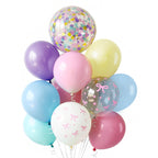 Jobkoo Pastel Bow Balloons – 55 Pcs Macaron Rainbow Set, 12in Party Decor