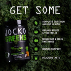 Jocko Fuel Daily Greens Powder – Premium Organic Greens with Probiotics (30 Servings)