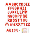 Jolixiraz 58‑Piece Alphabet Balloons – A–Z & AEIOU, 16-Inch Red Mylar Set