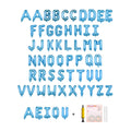 Jolixiraz 58 PCS Alphabet Balloons A-Z & AEIOU, 16-Inch Baby Blue Mylar Set for Weddings & Parties