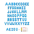 Jolixiraz 58-Piece Alphabet Balloons A-Z & AEIOU – 16-Inch Mylar Foil Set in Medium Blue