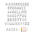 Jolixiraz 58 Pcs Alphabet Balloons A-Z & AEIOU, 16-Inch Silver Mylar Set for Weddings & Birthdays