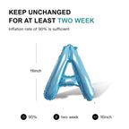 Jolixiraz 58 PCS Alphabet Balloons A-Z & AEIOU, 16-Inch Baby Blue Mylar Set for Weddings & Parties