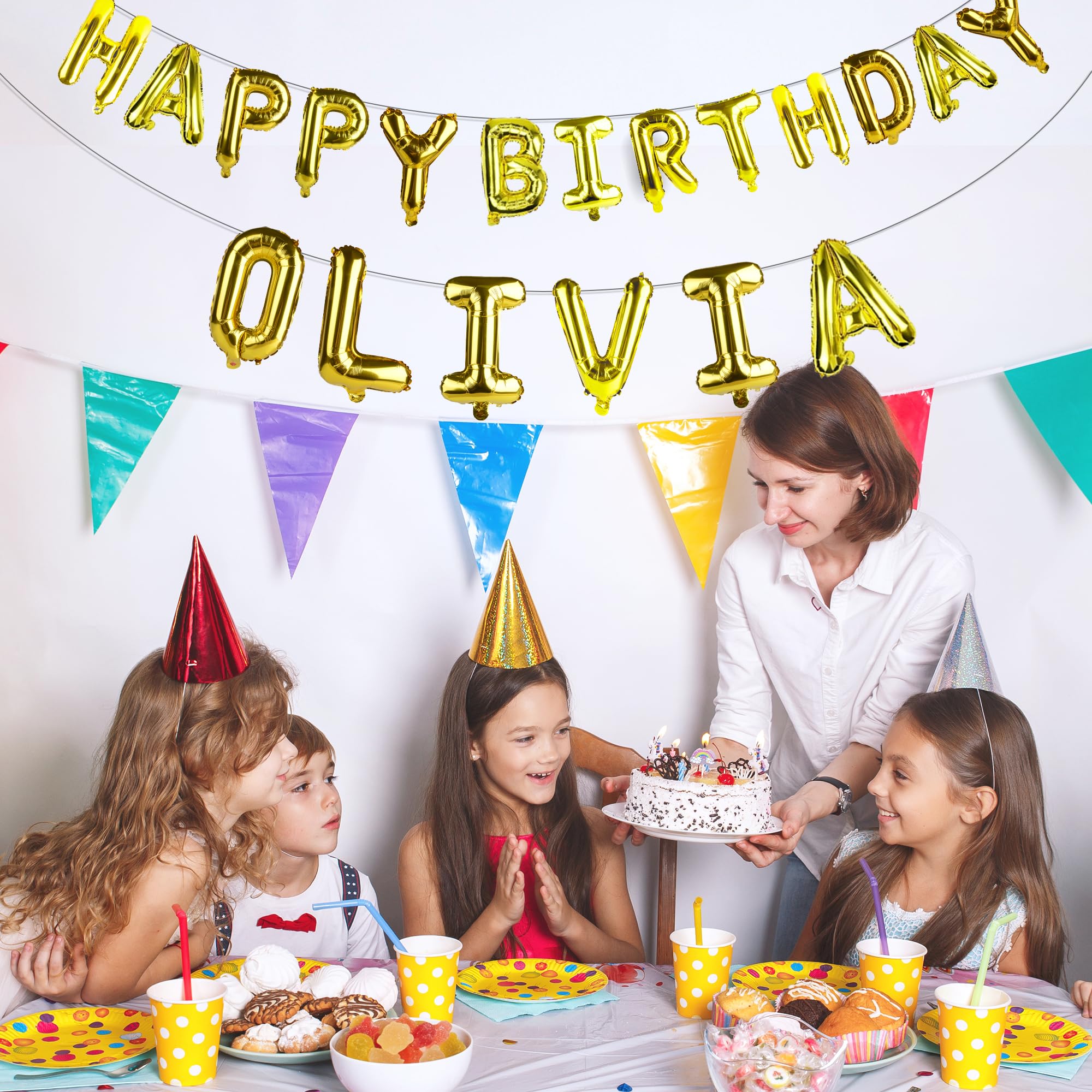 Jolixiraz 58 Pcs Alphabet Balloons A-Z & AEIOU, 16-Inch Silver Mylar Set for Weddings & Birthdays