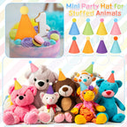 Joottuan 24 Pcs Mini Party Hats for Stuffed Animals | DIY Birthday Hat Decor for Dolls & Pets