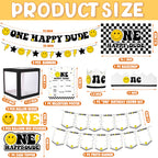 JOPHMO One Happy Dude 1st Birthday Party Pack – Black & Yellow Decor Kit