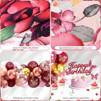 JOPHMO Birthday Decorations Party Pack for Women & Girls – Burgundy Backdrop & Balloon Arch Kit