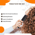 J'Organic Solutions 4-Piece Kids Curl Care Kit | Leave-In Conditioner, Scalp Stimulator, Shampoo & Conditioner