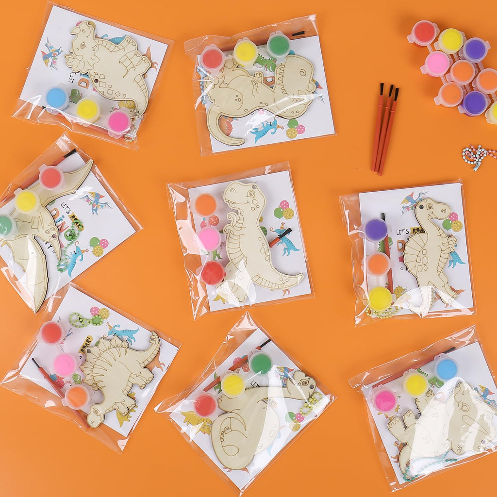 JOTIKO 24-Pack Dinosaur Paint Kits – Kids Party Favors, Gifts & Classroom Crafts