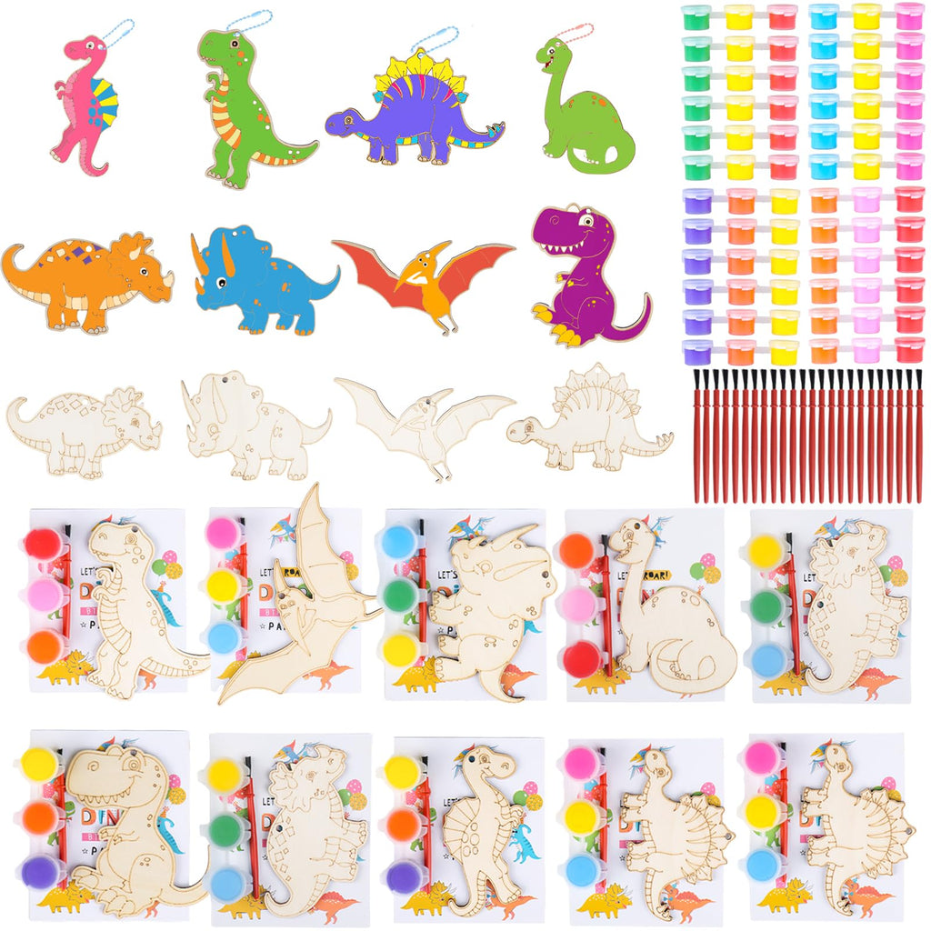 JOTIKO 24-Pack Dinosaur Paint Kits – Kids Party Favors, Gifts & Classroom Crafts