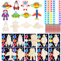 JOTIKO 24 Pack Space Keychain Painting Kits – Space Theme Party Favors for Kids