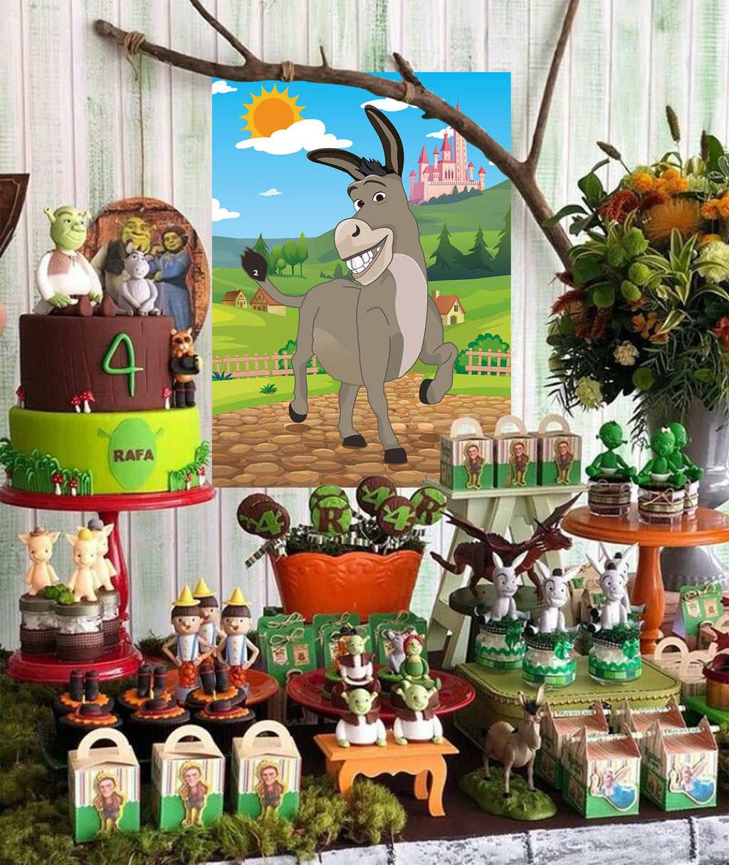 Joy Bang Pin The Tail on The Donkey – Kids Party Game with Tail Stickers & Eye Masks