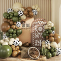 JOYFLOAT Cowboy Green Cow Balloon Garland Arch Kit — Brown, Sand White Balloons for Baby Showers & Western Themes