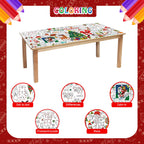JOYGATHER Christmas Giant Coloring Tablecloth for Kids – 30x72 Inch Large Table Poster