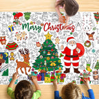 JOYGATHER Christmas Giant Coloring Tablecloth for Kids – 30x72 Inch Large Table Poster