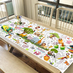 JOYGATHER Wild Coloring Tablecloth — Jumbo 72x30 in Jungle Animals for Kids Parties & Classroom Fun