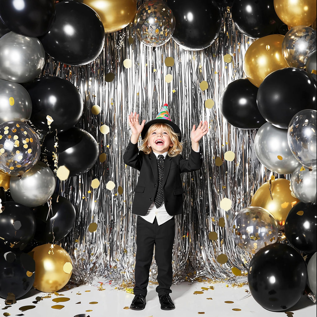 JOYIN 150 Pcs Black Balloons Arch Kit - 18/12/10/5 Inch Latex Party Decor