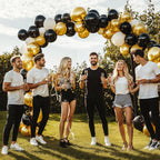 JOYIN 150 Pcs Black Balloons Arch Kit - 18/12/10/5 Inch Latex Party Decor