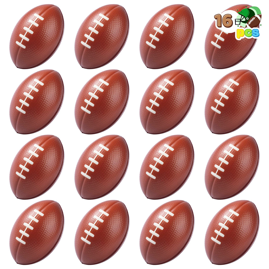 JOYIN 16 Pack Mini Football Foam Stress Balls – Kids Party Favors & Stress Relief Toys