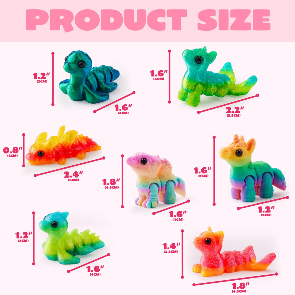 JOYIN 28 Pcs Valentines Day Cards + 3D Printed Mythical Creature Toys | Classroom Gifts & Party Favors