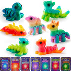 JOYIN 28 Pcs Valentines Day Cards + 3D Printed Mythical Creature Toys | Classroom Gifts & Party Favors