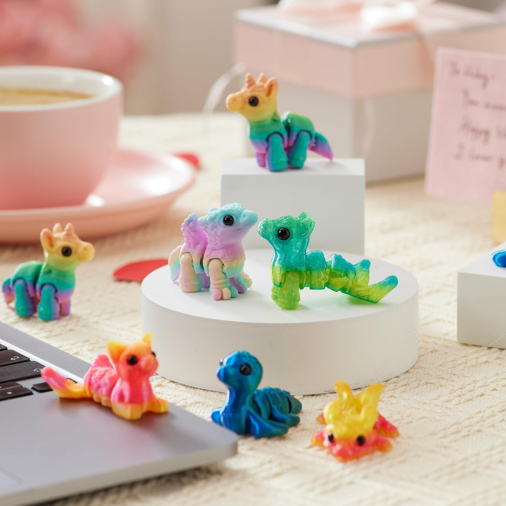 JOYIN 28 Pcs Valentines Day Cards + 3D Printed Mythical Creature Toys | Classroom Gifts & Party Favors