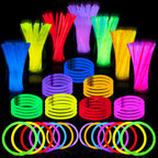 JOYIN 400 Pcs Glow Sticks Pack – Neon Party Favors, Bracelets & Necklaces