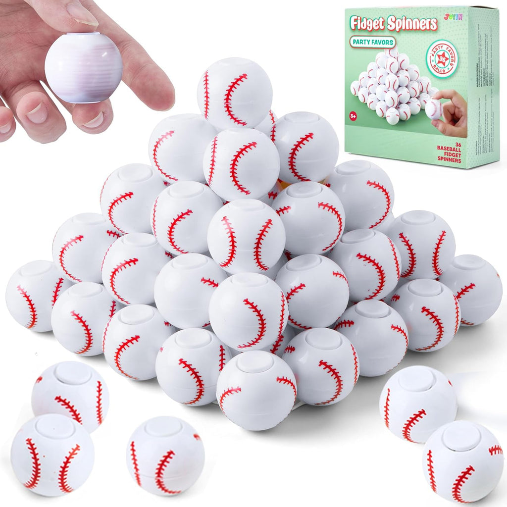 JOYIN 36 Pack Baseball Fidget Spinners – Kids Party Favors & Bulk Toys