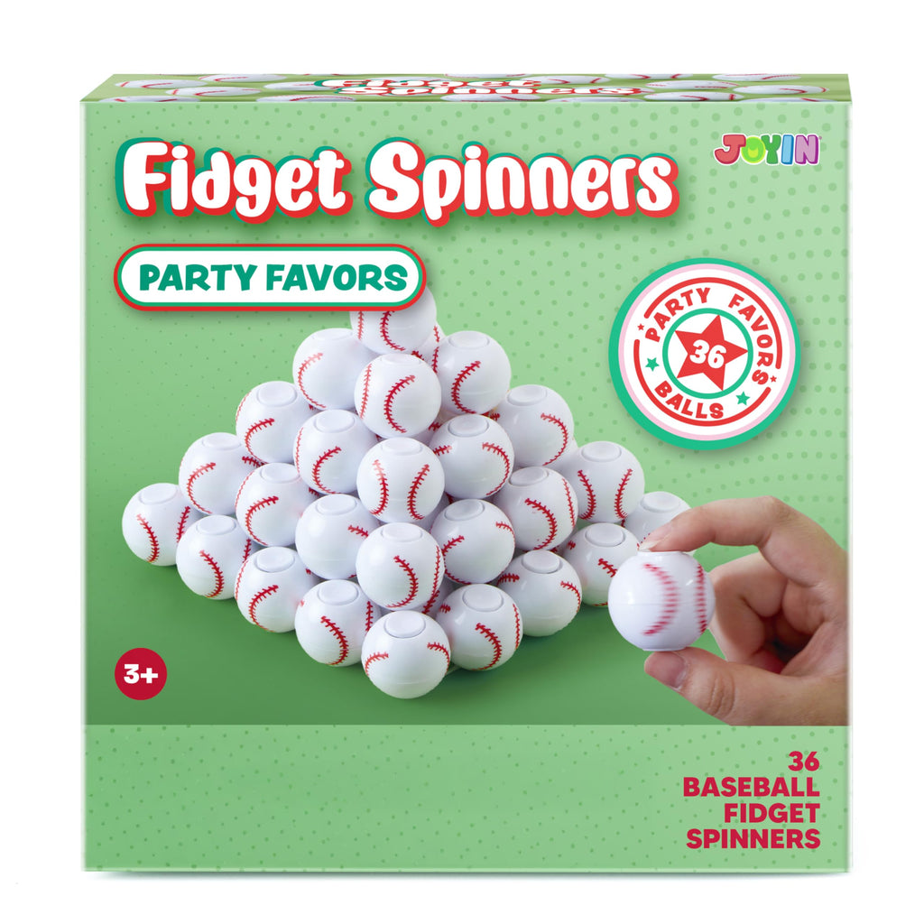 JOYIN 72 Pack Baseball Fidget Spinners – Bulk Party Favors & Kid-Friendly Toys