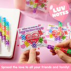 JOYIN 28PCS Valentines Day Bear Pencils & Cards — Classroom Exchange & Party Favors