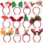 JOYIN 12 Packs Christmas Headbands – Assorted Holiday Party Accessories