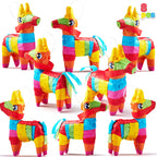 JOYIN Cinco De Mayo 8 Pcs Mini Donkey Pinatas – Rainbow Color, 5.7 x 7.5 in