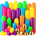 JOYIN 300Pcs Easter Eggs – 2.3" Fillable Plastic Eggs with 6 Golden Eggs for Easter Hunts & Party Decor