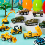 JOYIN 12 Pcs Prefilled Easter Eggs with Die-Cast Vehicles | Easter Egg Hunt Toys & Party Favors