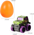 JOYIN 12 Pcs Easter Eggs with Pull-Back Monster Cars – Easter Egg Hunt Toys, Classroom Prizes & Party Favors