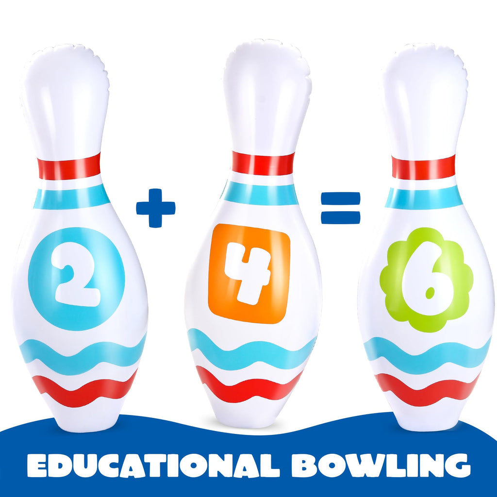 JOYIN Giant Inflatable Bowling Set – Fun Family Party Game (Kids & Adults)