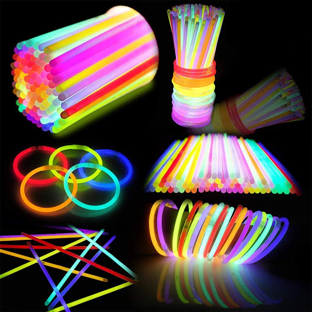 JOYIN 400 Pcs Glow Sticks Pack – Neon Party Favors, Bracelets & Necklaces