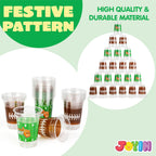 JOYIN 24-Pack 16oz Football Plastic Cups – Disposable Bulk for Sports Parties & Football Party Decor