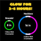 JOYIN 400 Pcs Glow Sticks Pack – Neon Party Favors, Bracelets & Necklaces