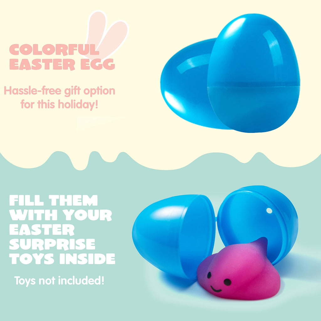 JOYIN 300Pcs Easter Eggs – 2.3" Fillable Plastic Eggs with 6 Golden Eggs for Easter Hunts & Party Decor