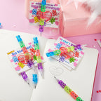JOYIN 28PCS Valentines Day Bear Pencils & Cards — Classroom Exchange & Party Favors