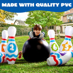 JOYIN Giant Inflatable Bowling Set – Fun Family Party Game (Kids & Adults)