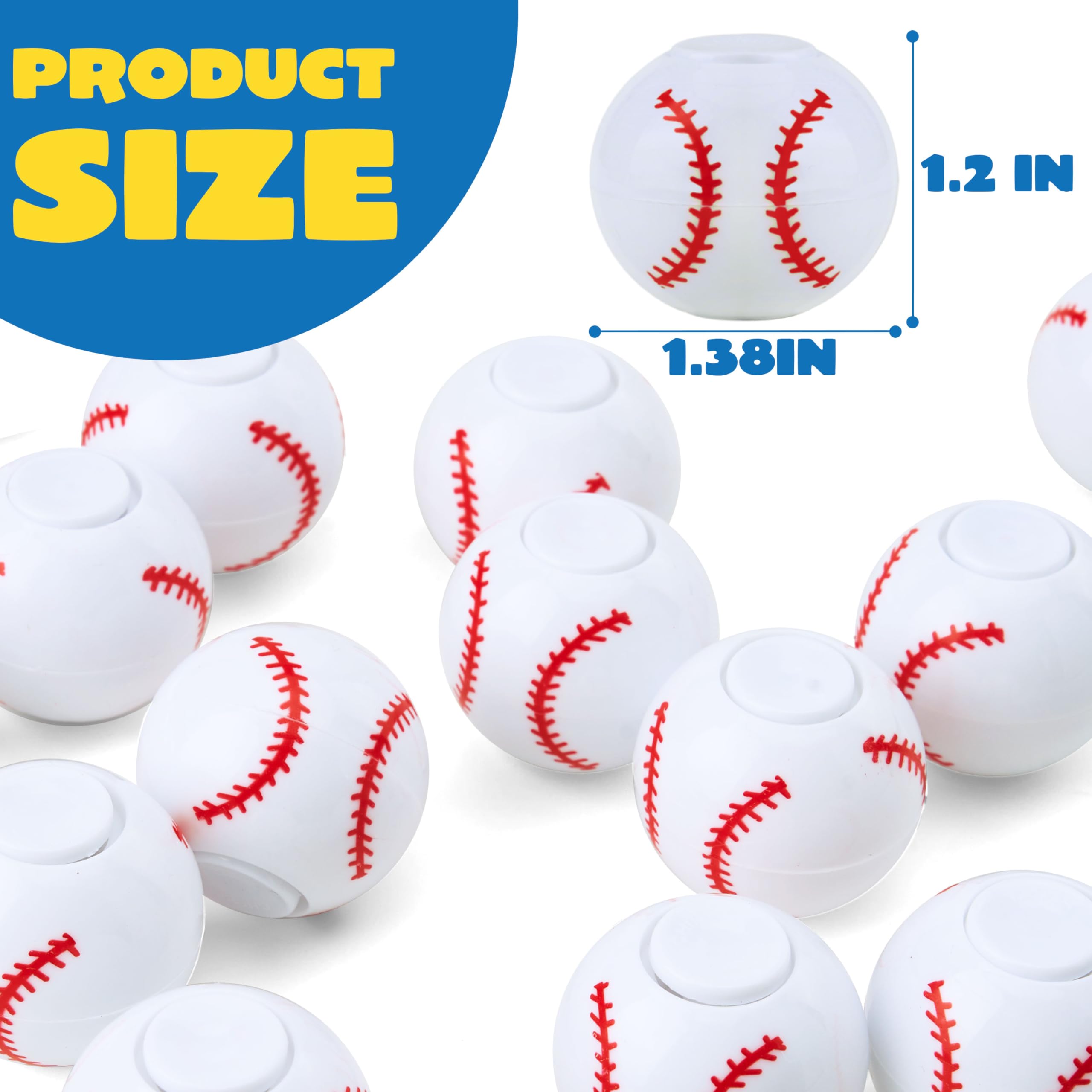 JOYIN 36 Pack Baseball Fidget Spinners – Kids Party Favors & Bulk Toys