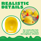 JOYIN 24 Pcs Toy Construction Hard Hats for Kids – Bright Yellow Party Dress-Up Hats