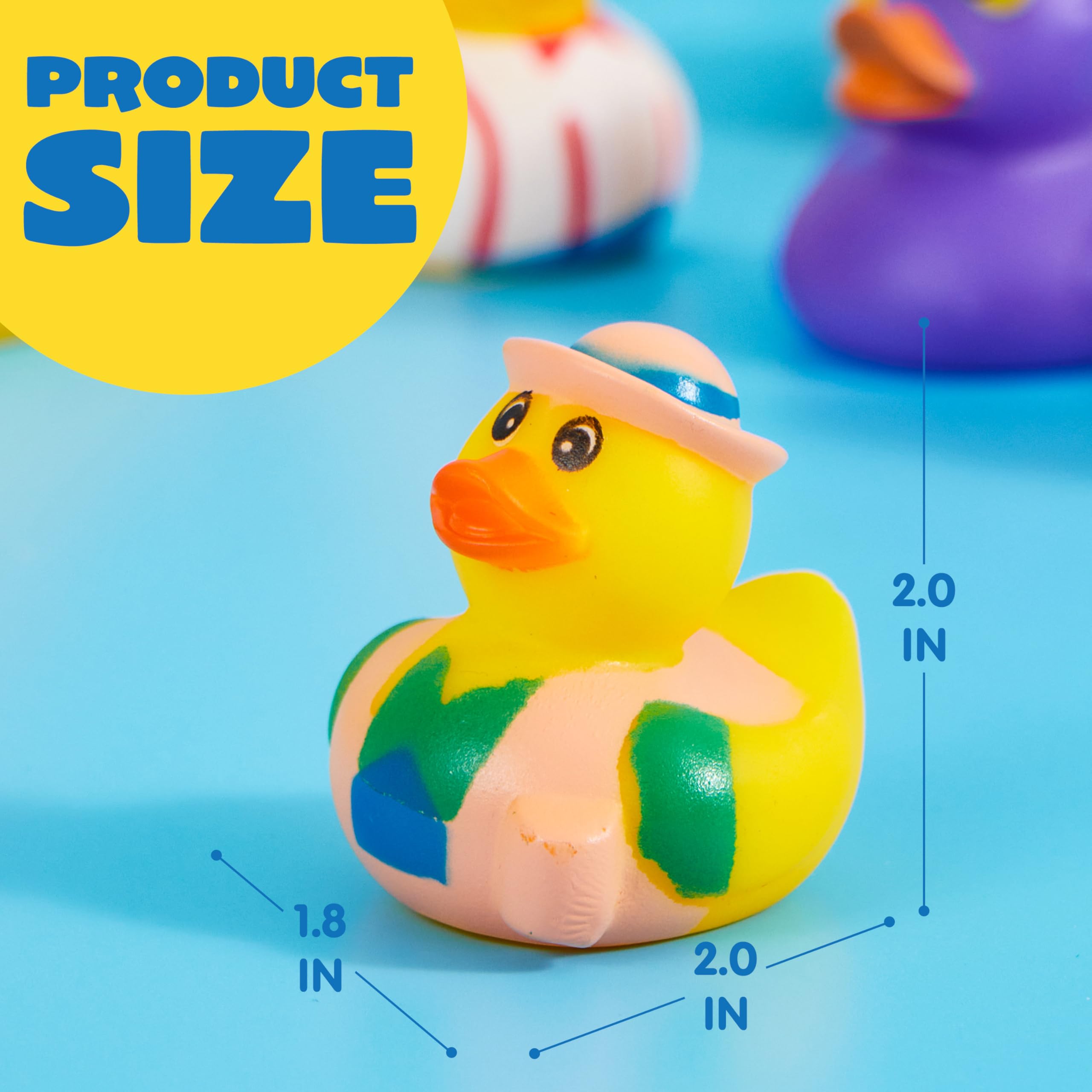 JOYIN 60 Pcs Rubber Ducks – Mini Bath Toys & Party Favors