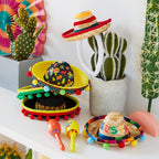 JOYIN 6-Pack Cinco De Mayo Fiesta Fabric & Straw Sombrero Headbands – Party Props & Favors