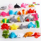 JOYIN 24 Pcs Mini Sea Animal Plush Toys – 3-Inch Stuffed Sea Creatures for Party Favors, Pinata Fillers & Goodie Bags