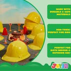 JOYIN 24 Pcs Toy Construction Hard Hats for Kids – Bright Yellow Party Dress-Up Hats