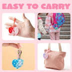 JOYIN 30 Pack Heart Pop Bubble Keychains with Valentines Cards – Classroom Gifts & Party Favors