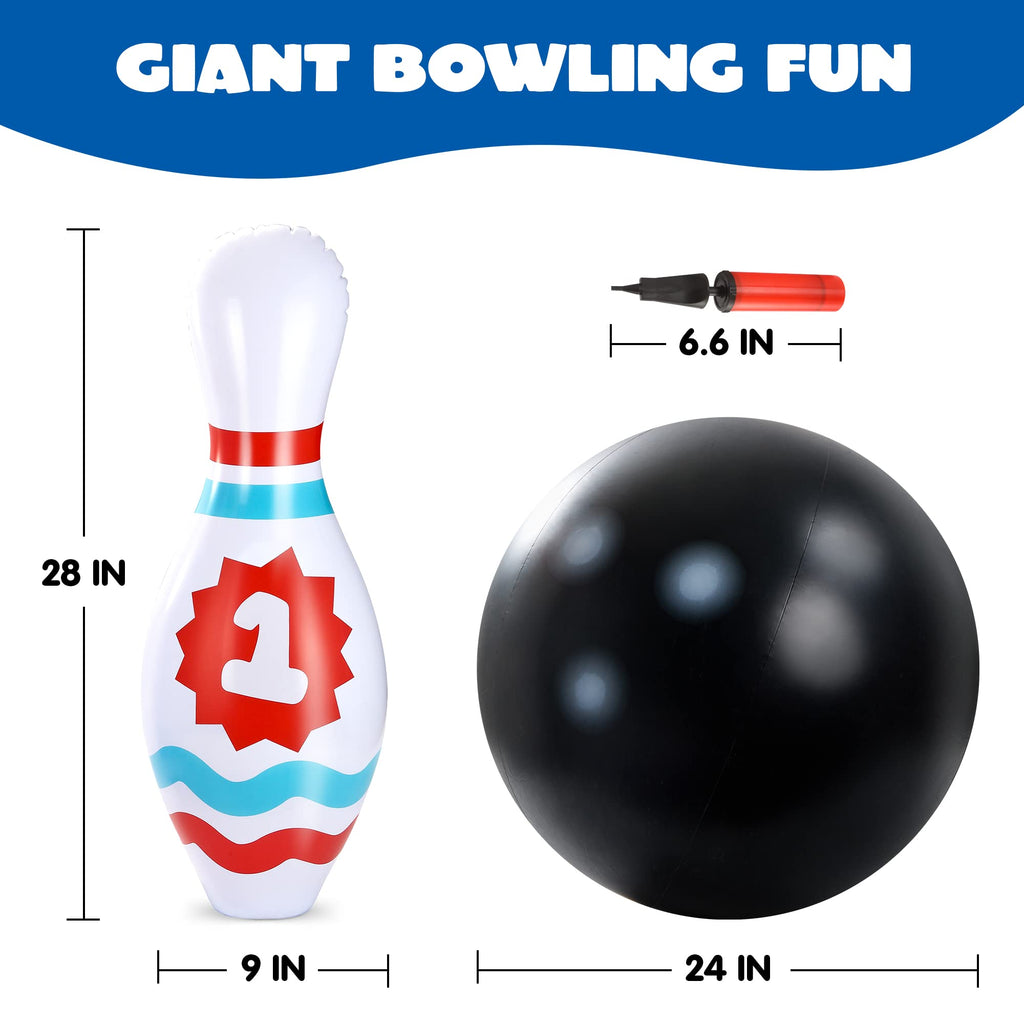JOYIN Giant Inflatable Bowling Set – Fun Family Party Game (Kids & Adults)